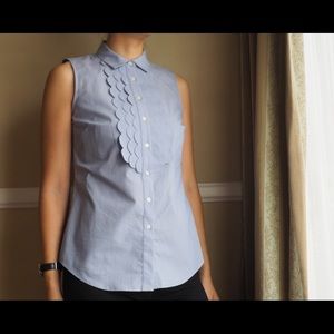 BANANA REPUBLIC Dress Shirt. Scallop Top. 4. New.
